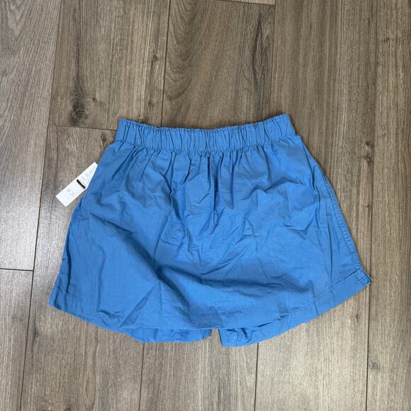 J.Crew Boxer Short Mens S Blue Broken-in Organic Cotton Oxford Elastic Waistband - Picture 4 of 5